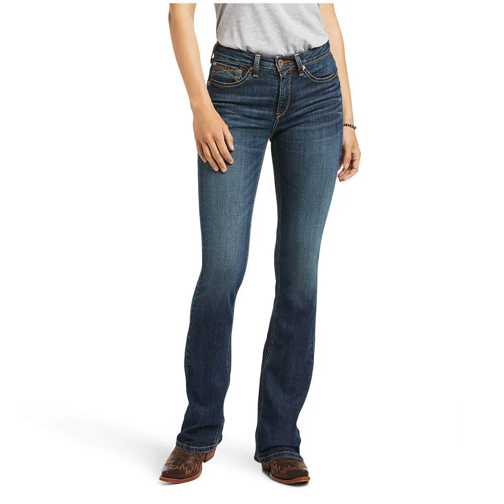 10040802 Ariat Women's REAL High Rise Fernanda Bootcut Jean - Arkansas