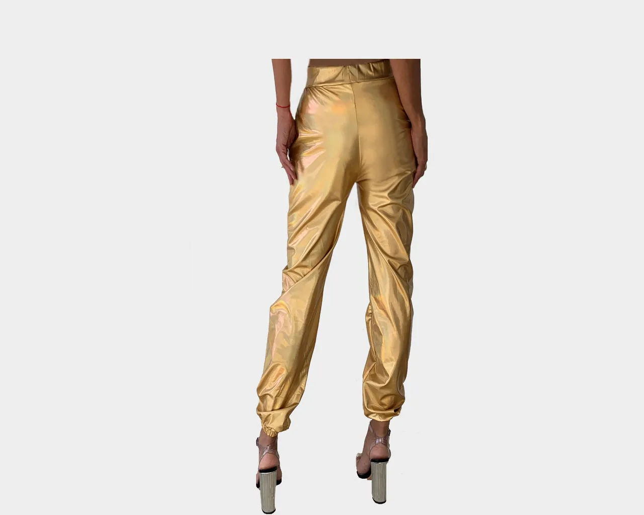 49 Gold Rush Wet look Weekender Pants - The Park Avenue