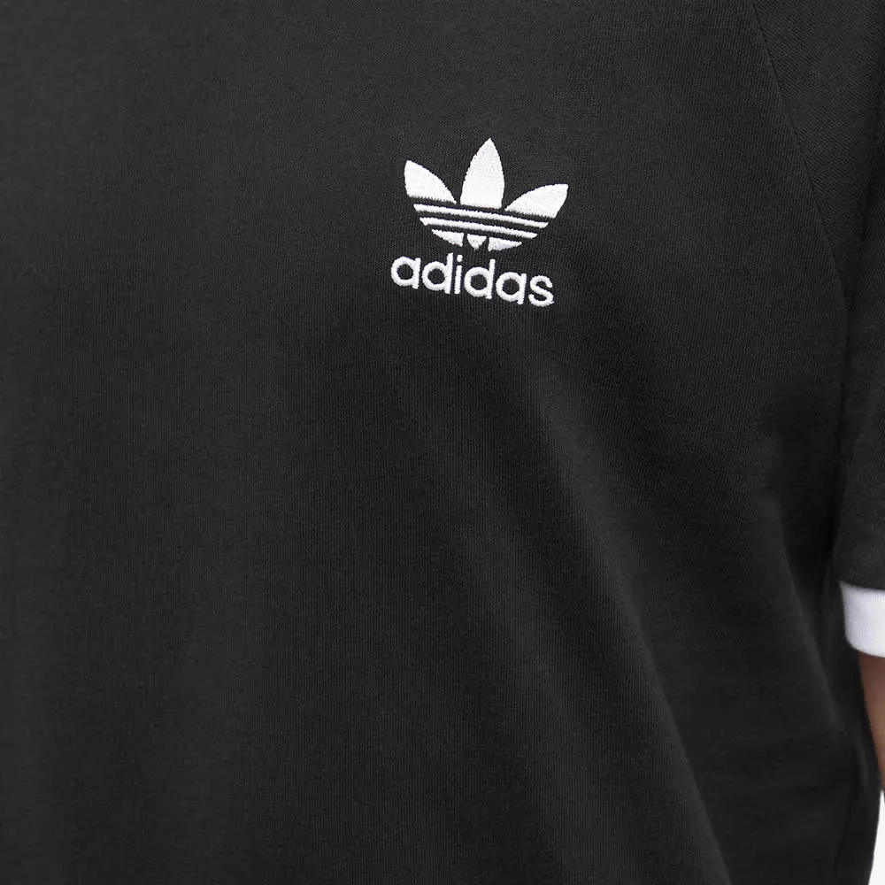 Adidas 3 Stripe T-shirt, black