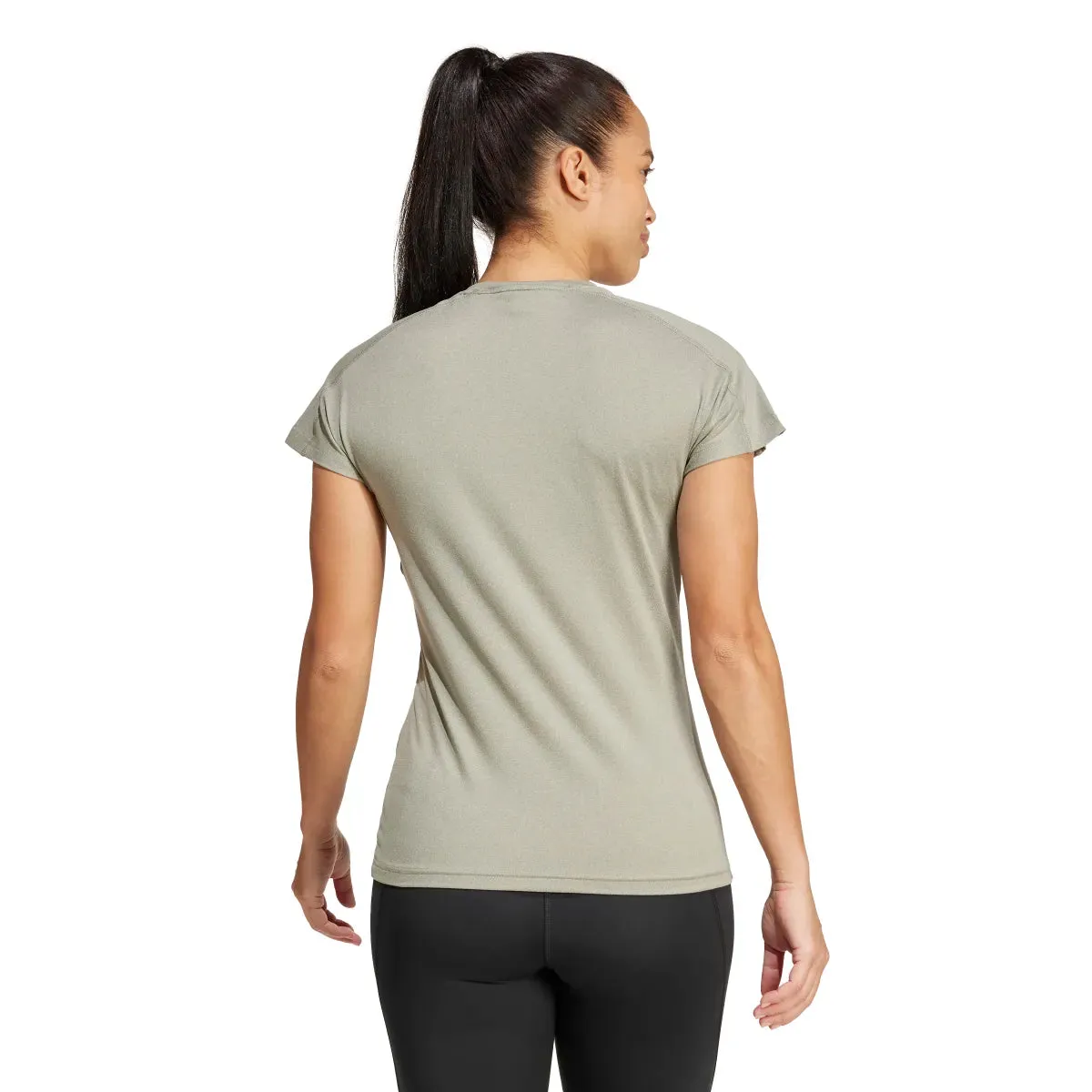 adidas Women's Aeroready Train Essentials Minimal Branding V-Neck T-Shirt