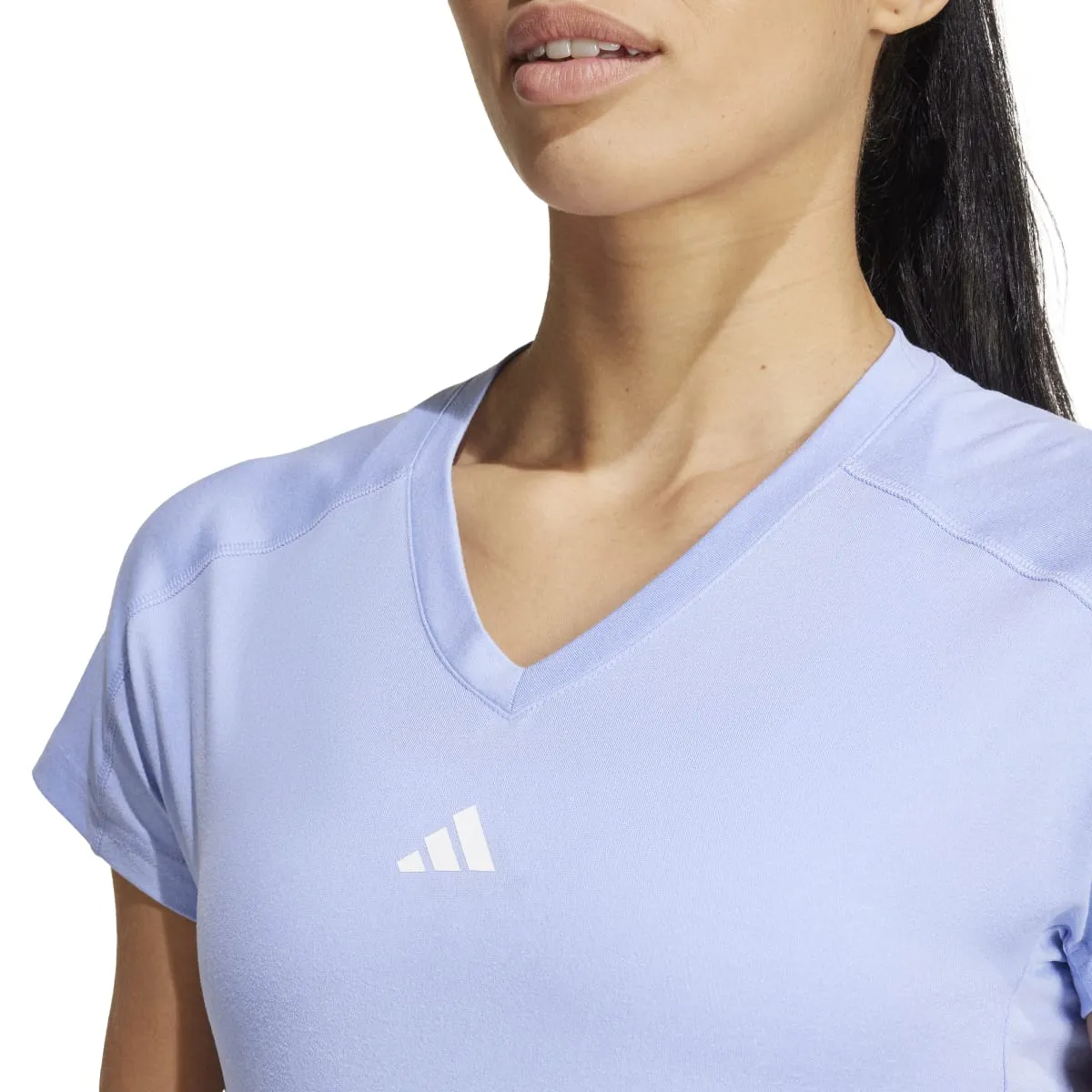 adidas Women's Aeroready Train Essentials Minimal Branding V-Neck T-Shirt