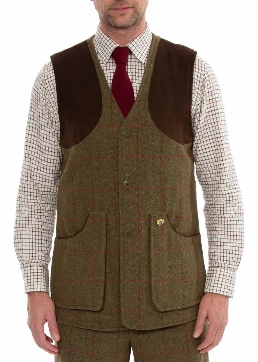 ALAN PAINE Combrook Mens Shooting Waistcoat - Sage