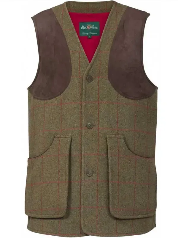 ALAN PAINE Combrook Mens Shooting Waistcoat - Sage