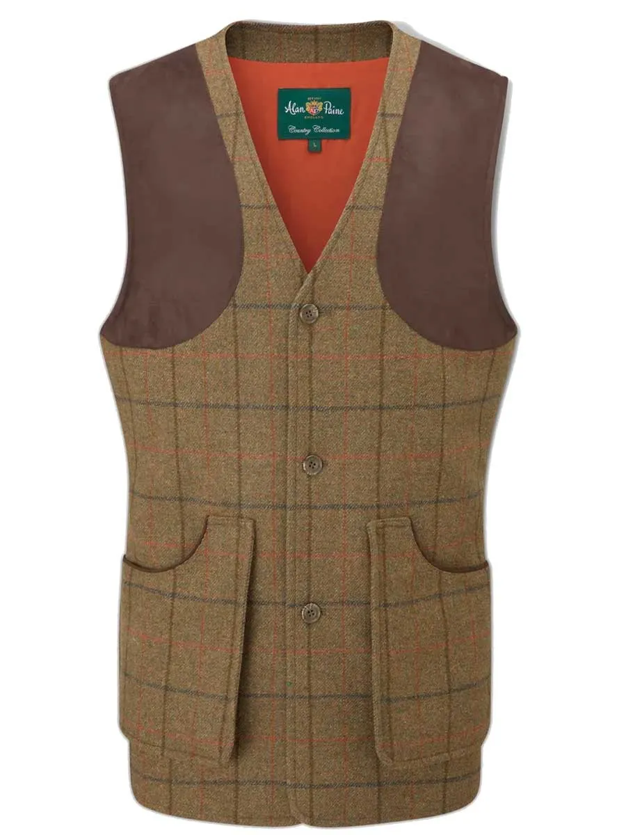 ALAN PAINE Combrook Mens Shooting Waistcoat - Thyme