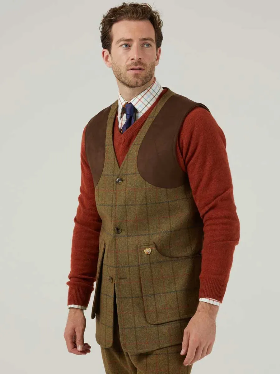 ALAN PAINE Combrook Mens Shooting Waistcoat - Thyme