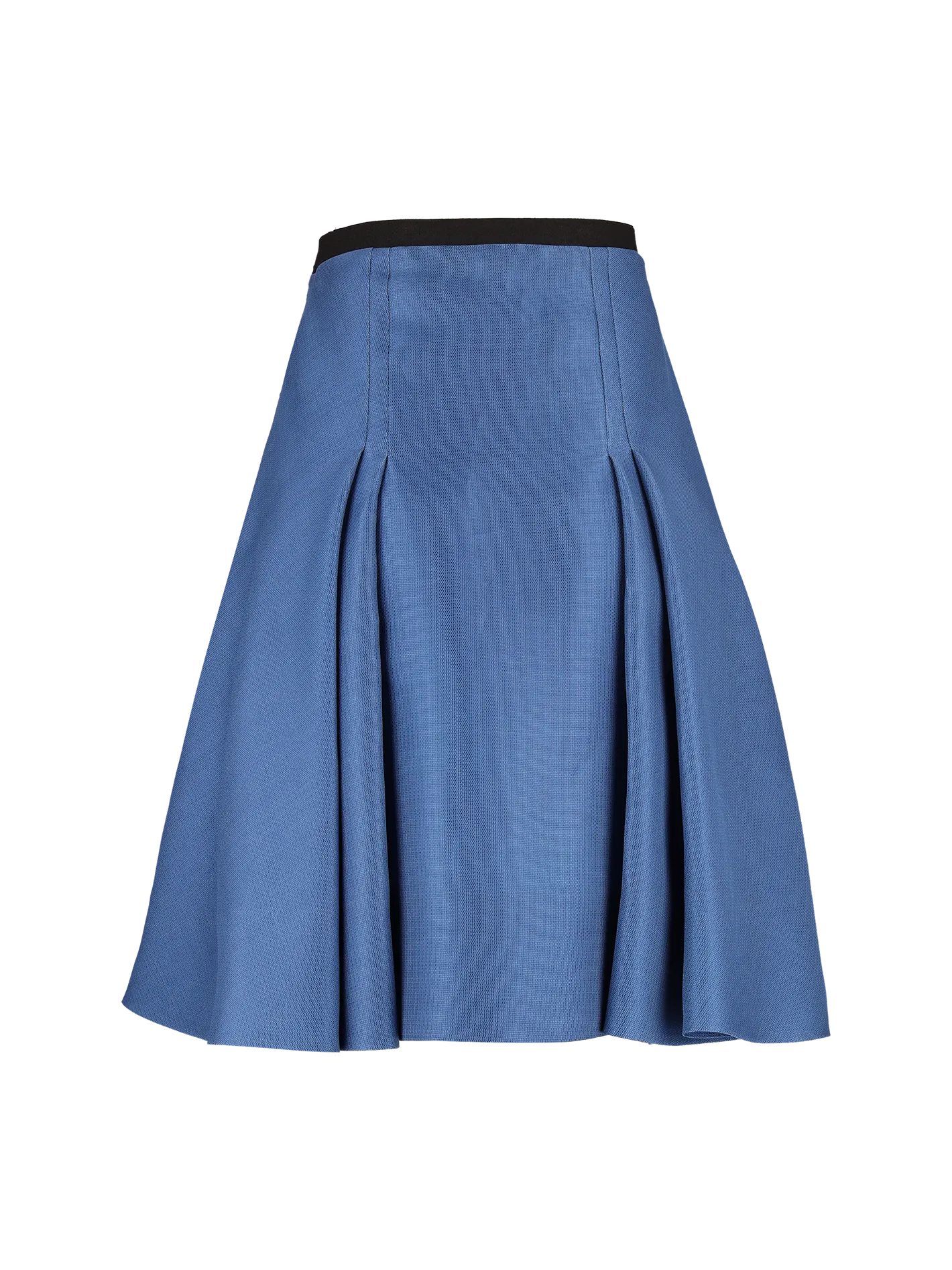 asymmetric pleated midi skirt