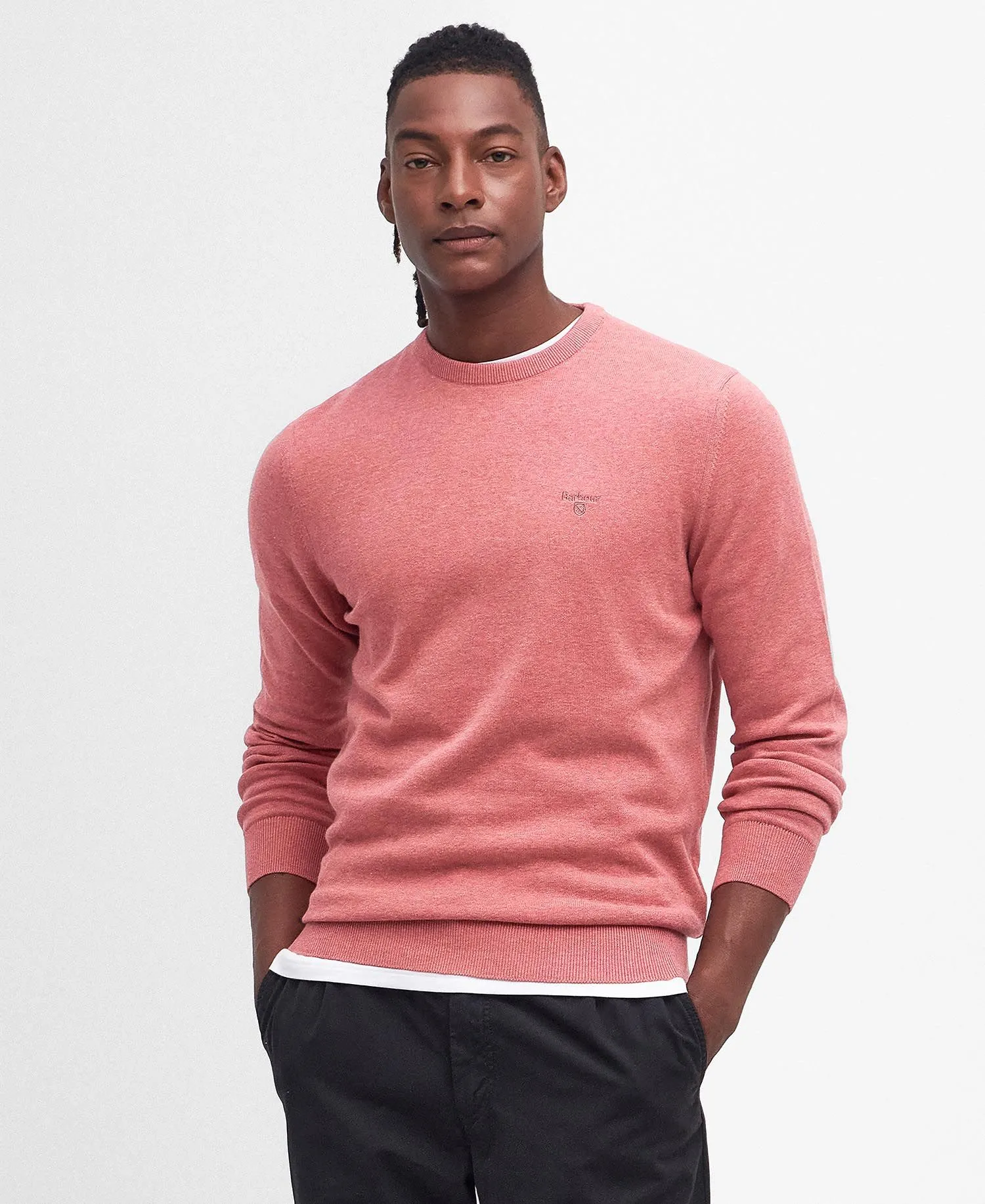 Barbour - Pima Cotton Crew Neck, Pink Clay