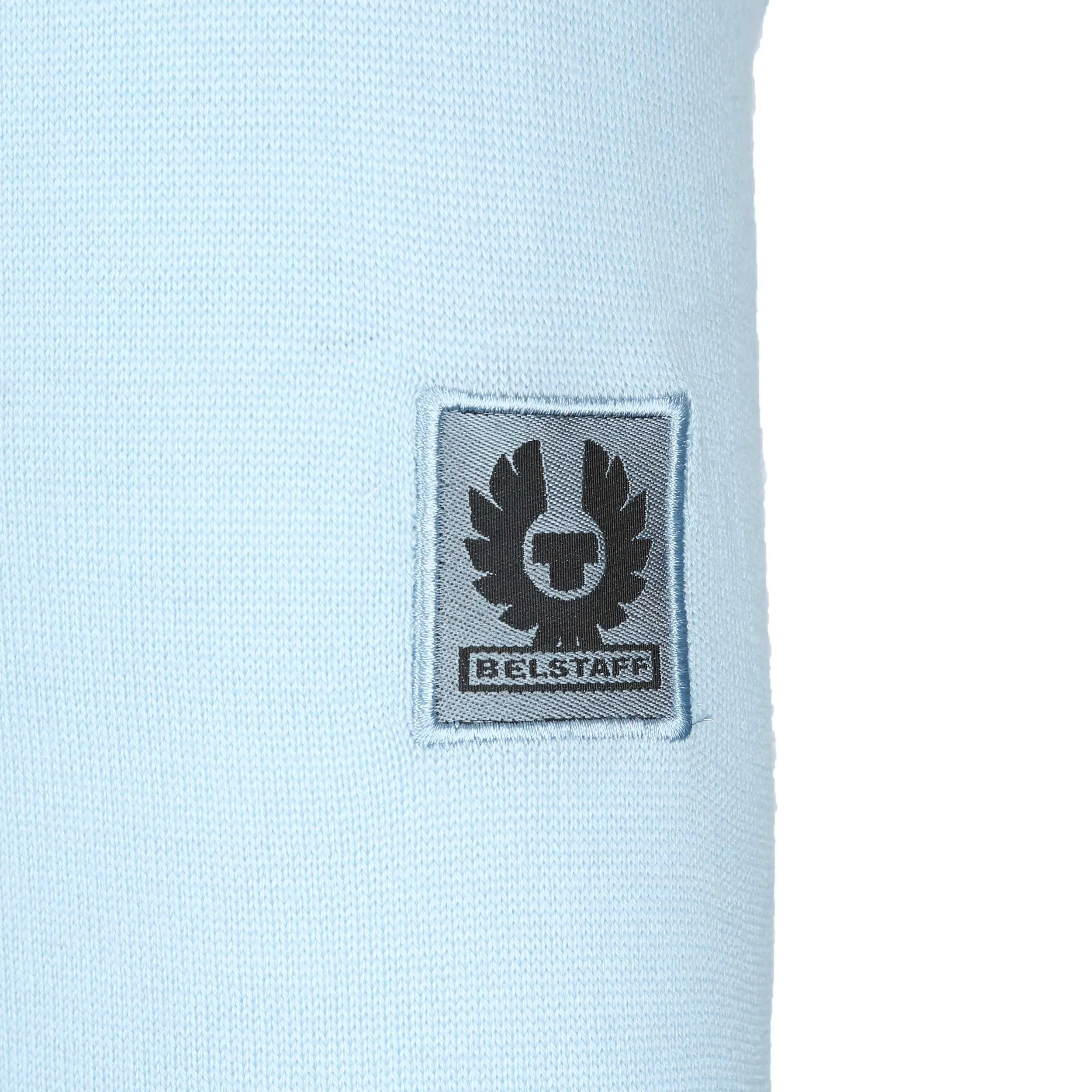 Belstaff Kirk Zip Polo Knitwear in Sky Blue