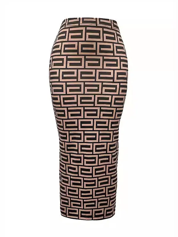 Bodycon Printed Skirts Bottoms