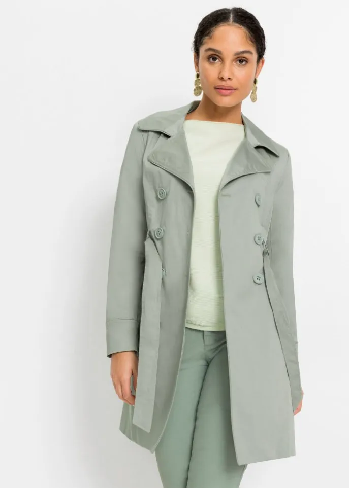 Bodyflirt trench coat, green