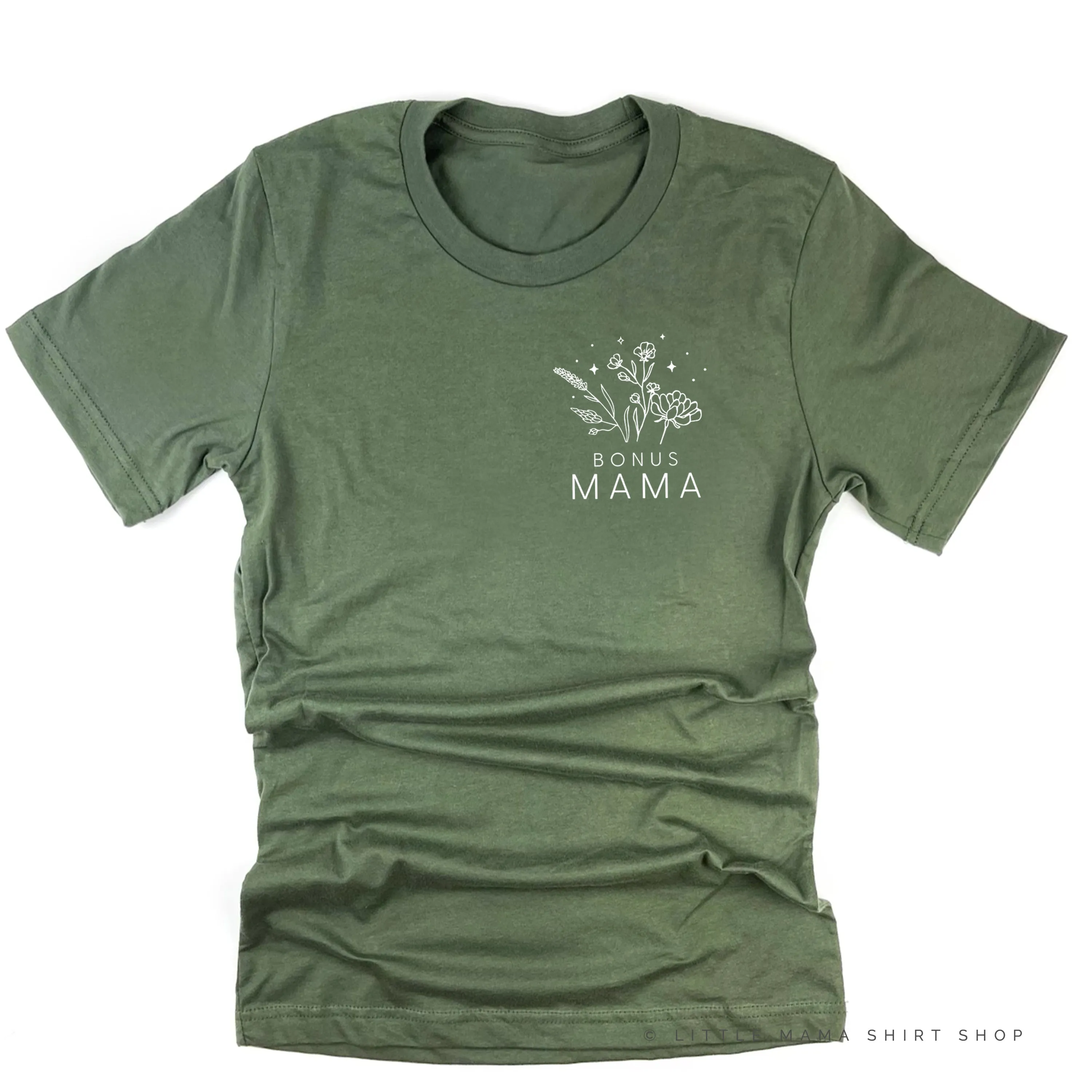 BONUS MAMA - Bouquet - Pocket Size ﻿- Unisex Tee