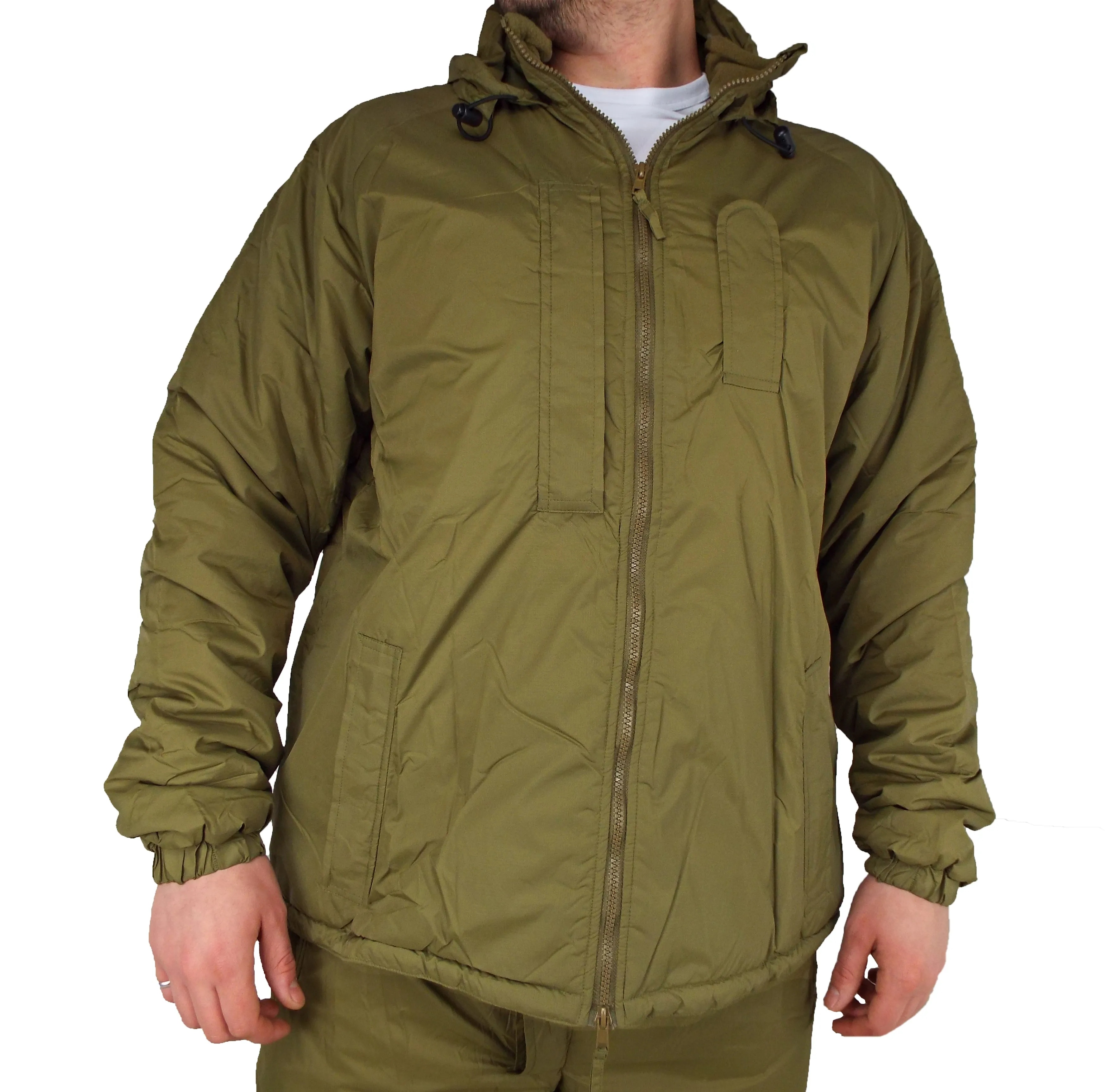 British Army - Soft Insulated PCS Jacket - full length zip front - Olive Green - Grade 1