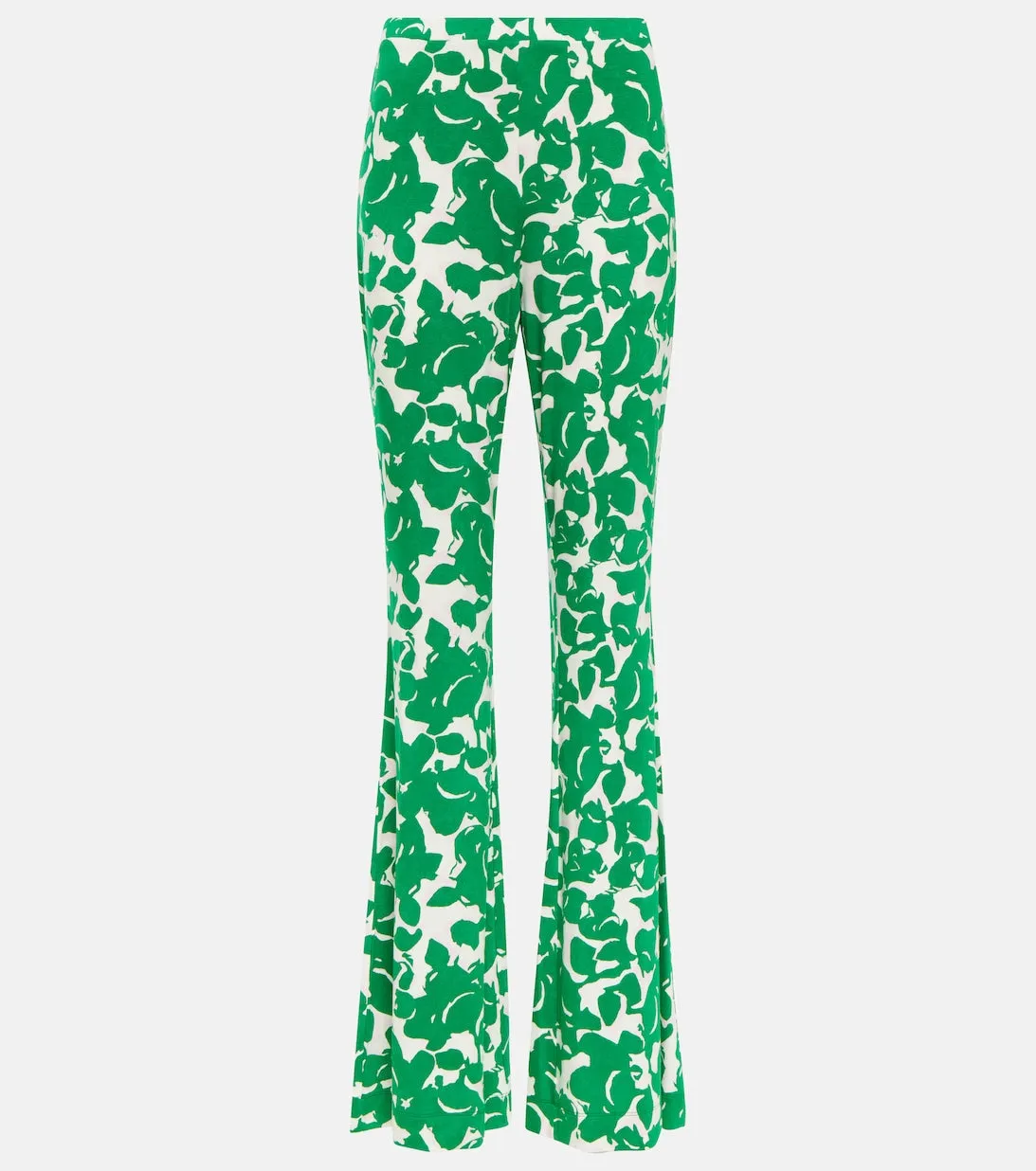 Brooklyn DIANE VON FURSTENBERG printed flared trousers, green