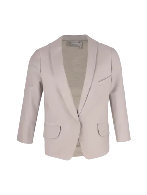 contrast texture blazer