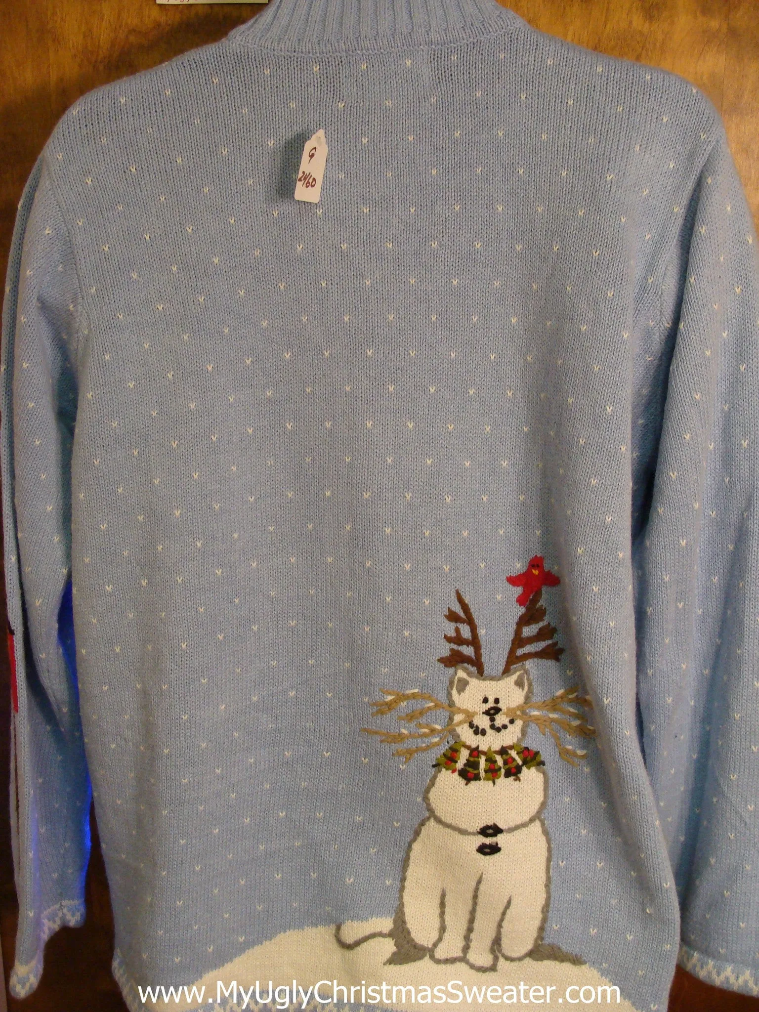 Crazy Cat Lady Christmas Sweater with Lights