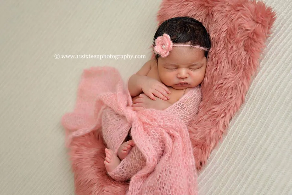 Dark Mauve Mongolian Faux Fur Photography Prop Rug Newborn Baby