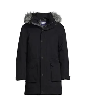 Expedition Lands' End Men's Waterproof Down Winter Parka, Black