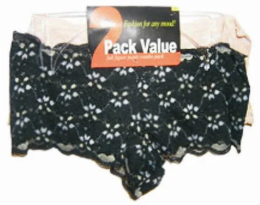 floral lace boyshorts - plus sizes Case of 72