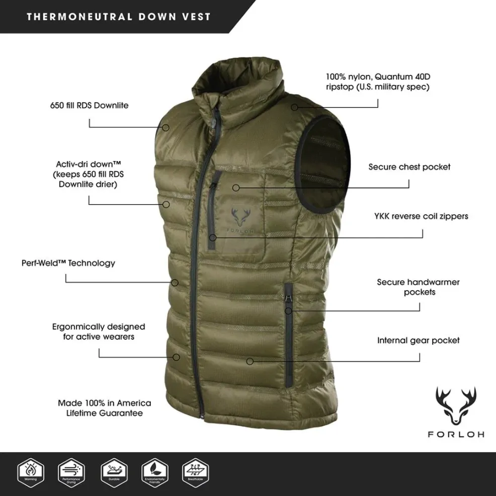 Forloh Men's ThermoNeutral Down Vest