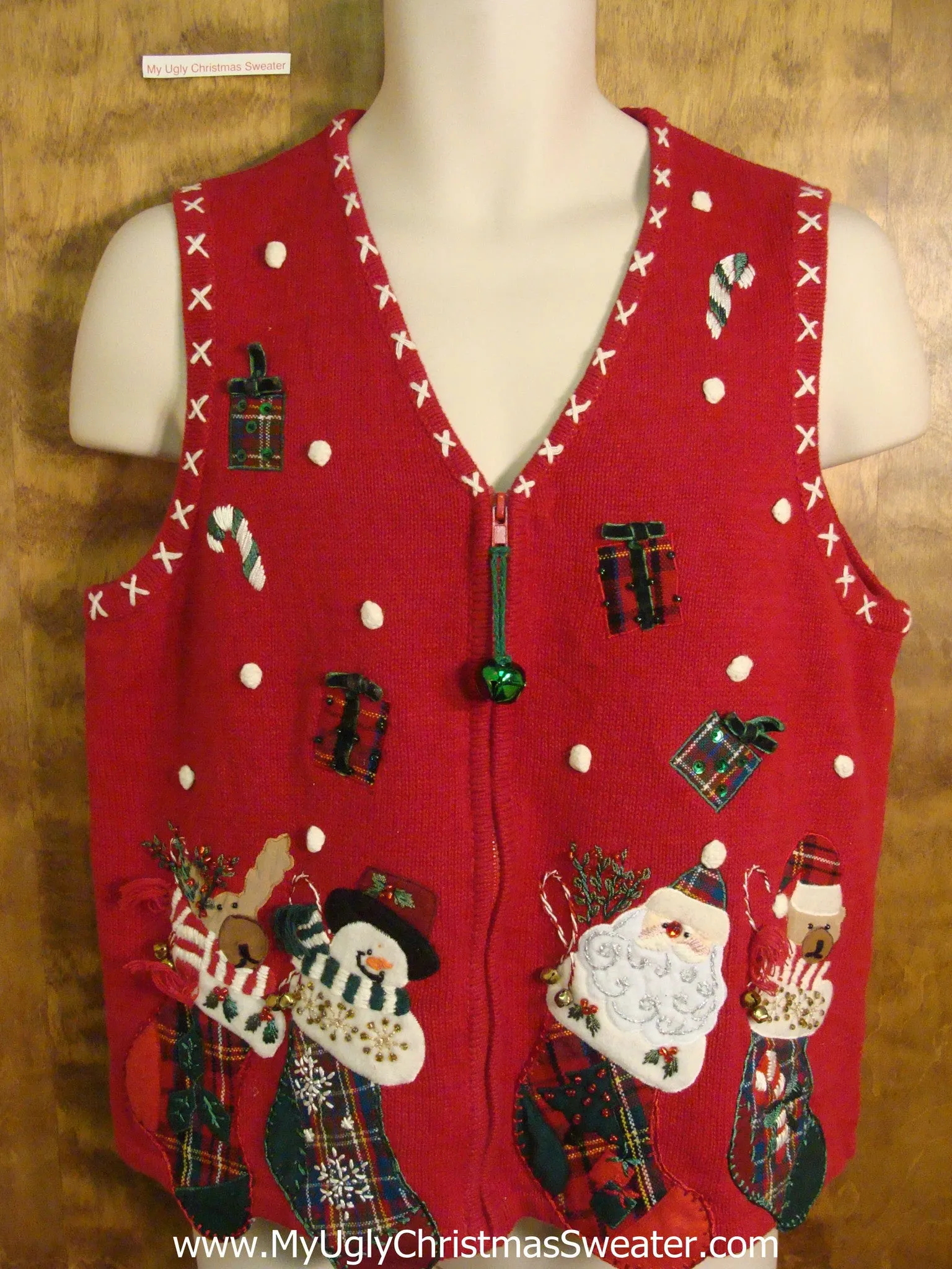 Four Filled Stockings Ugliest Christmas Sweater Vest