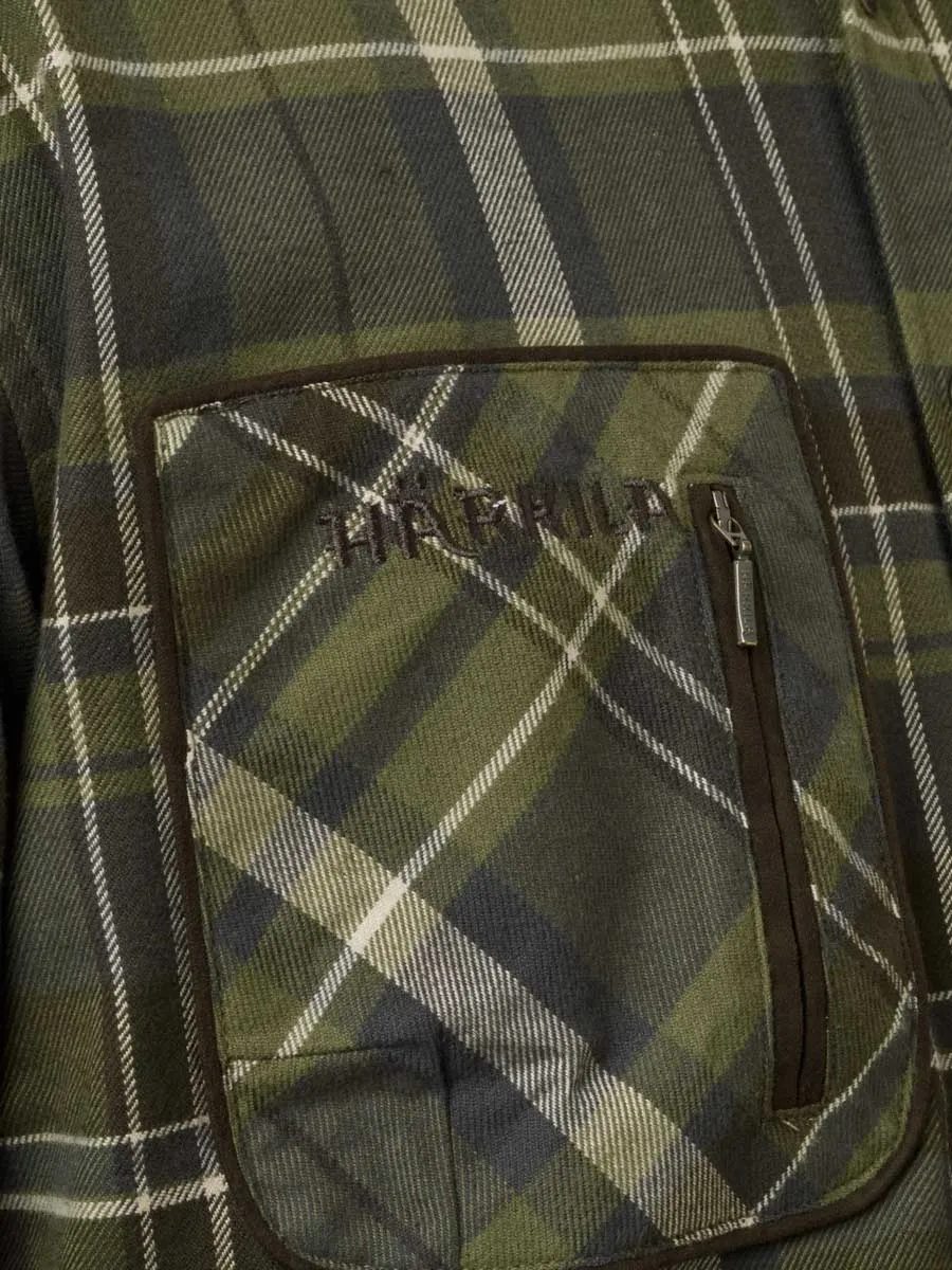 HARKILA Pajala Shirt - Mens Brushed Cotton - Olive Check