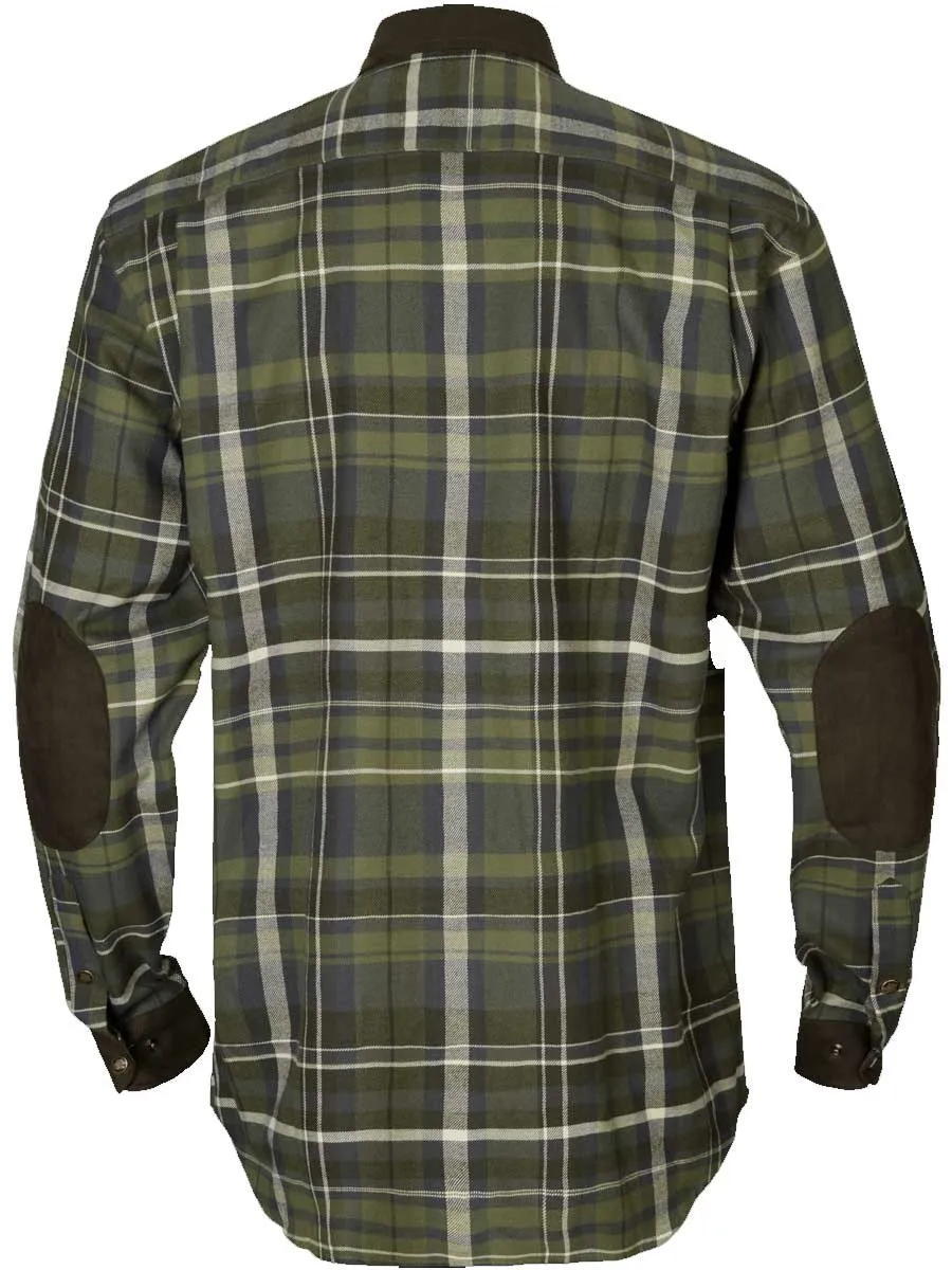 HARKILA Pajala Shirt - Mens Brushed Cotton - Olive Check