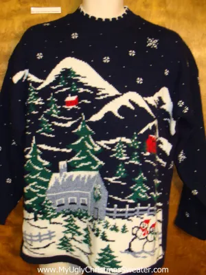 Horrible 80s Winter Wonderland Acrylic Ugly Christmas Sweater Pullover