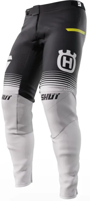 Husqvarna Limited Edition Shot Aerolite Motorcycle Pants with Logo, Black/White