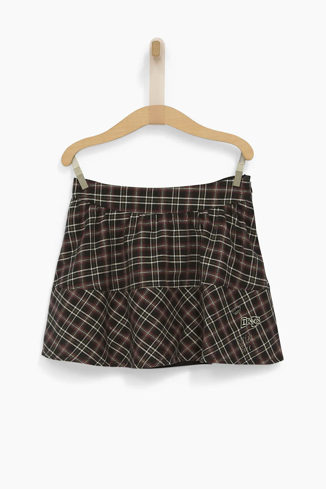 IKKS Plaid Girls Mini Skirt