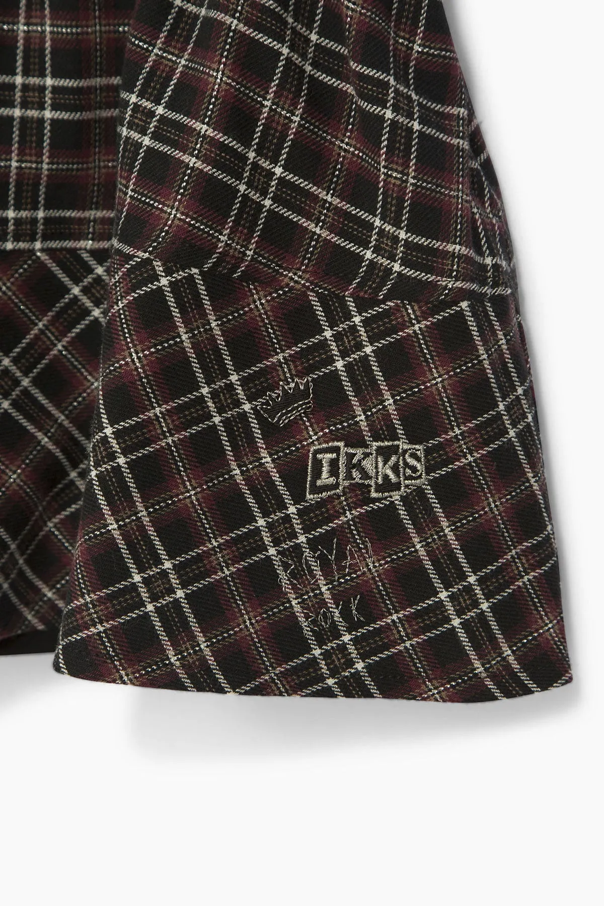 IKKS Plaid Girls Mini Skirt