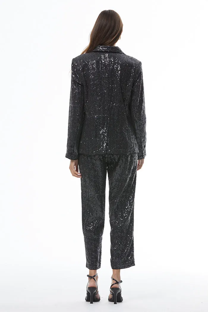 Isaac Sequin Pant // Black ~ NO RETURNS