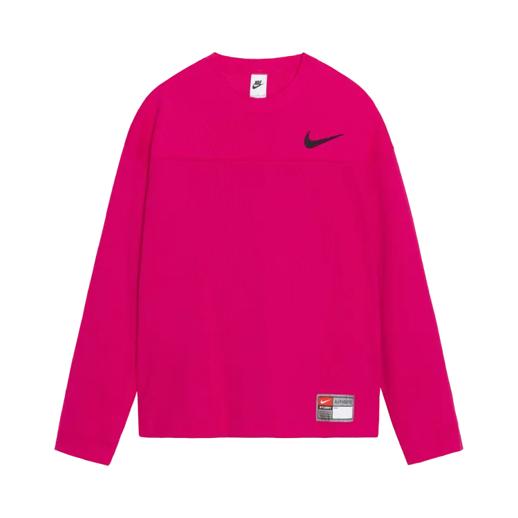 Jersey Stussy x Nike Dri Fit Mesh 'Fireberry', pink