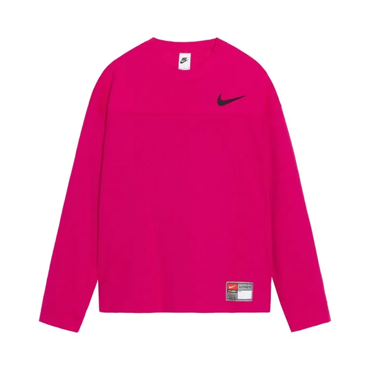 Jersey Stussy x Nike Dri Fit Mesh 'Fireberry', pink