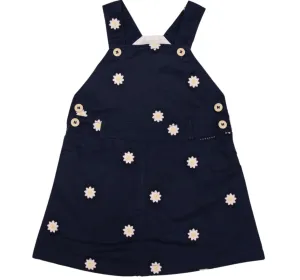 Korango flower embroidered navy dress