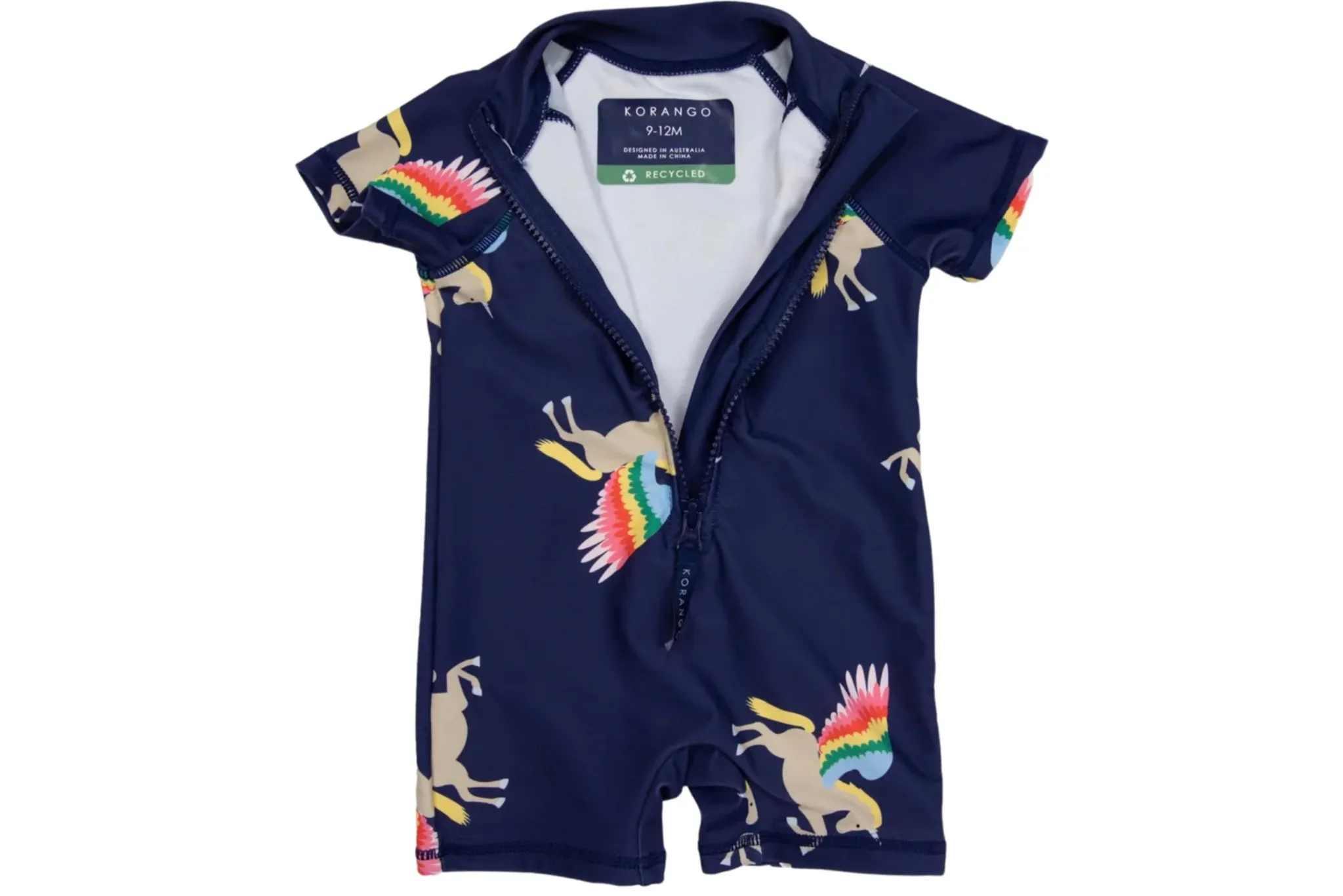 Korango Unicorn Zip Swimsuit - navy