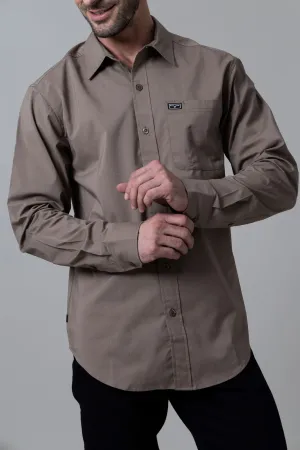 LINVILLE LONG SLEEVE-DRESS SHIRT-TAUPE