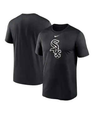 Men's Chicago White Sox Big and Tall Legend Performance Nike Logo T-Shirt in Black