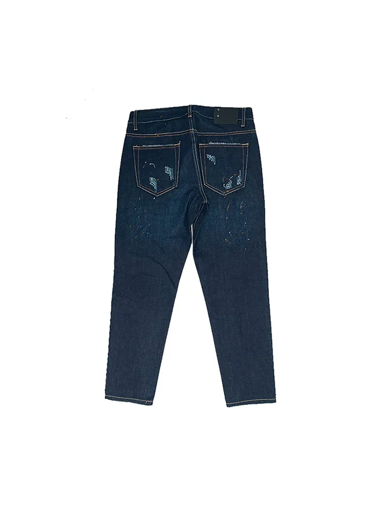 Men'S Jeans Loose Straight Jeans Ripped Casual Jeans