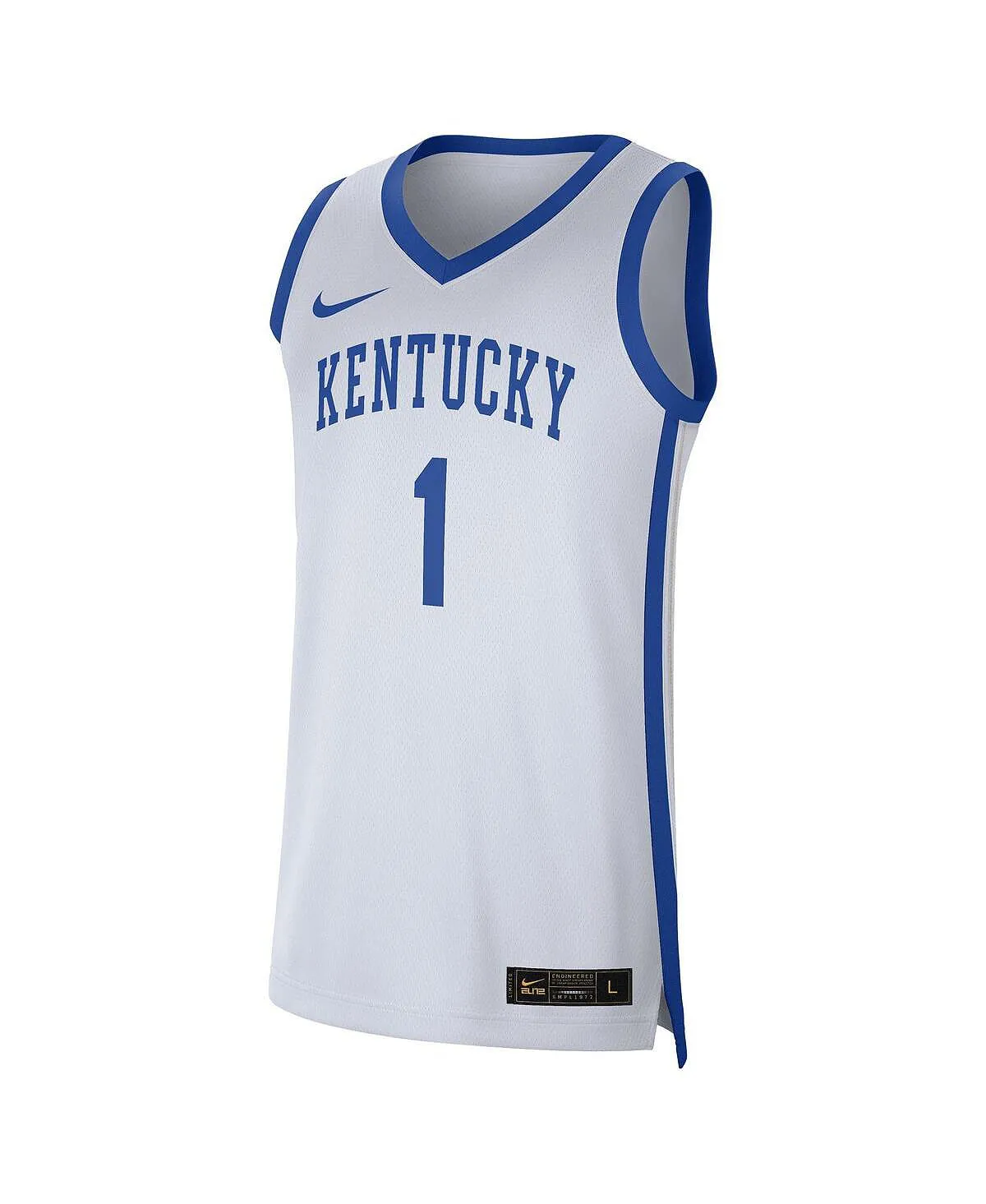 Men's No. 1 white, replica royal kentucky wildcats jersey Nike, multi