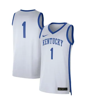 Men's No. 1 white, replica royal kentucky wildcats jersey Nike, multi