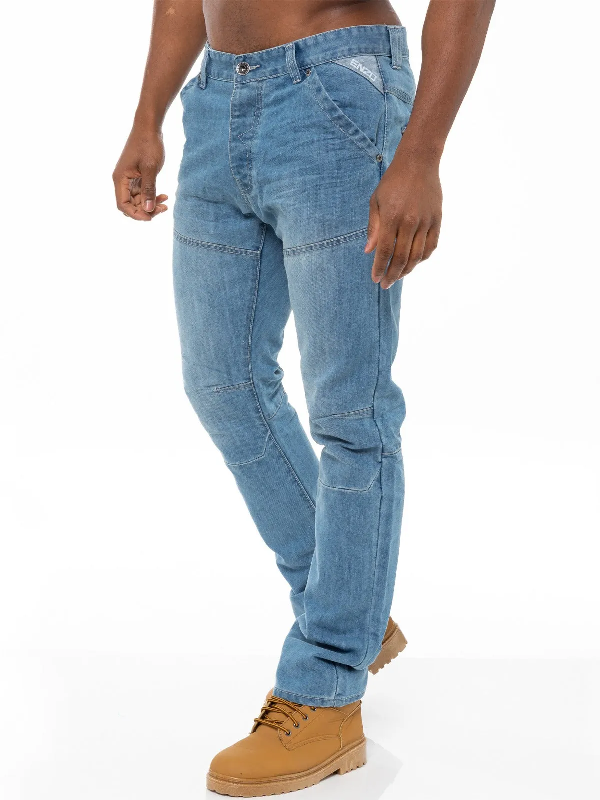 Mens Straight Fit Denim Jeans EZ243 - EZ244 | Enzo Designer Menswear