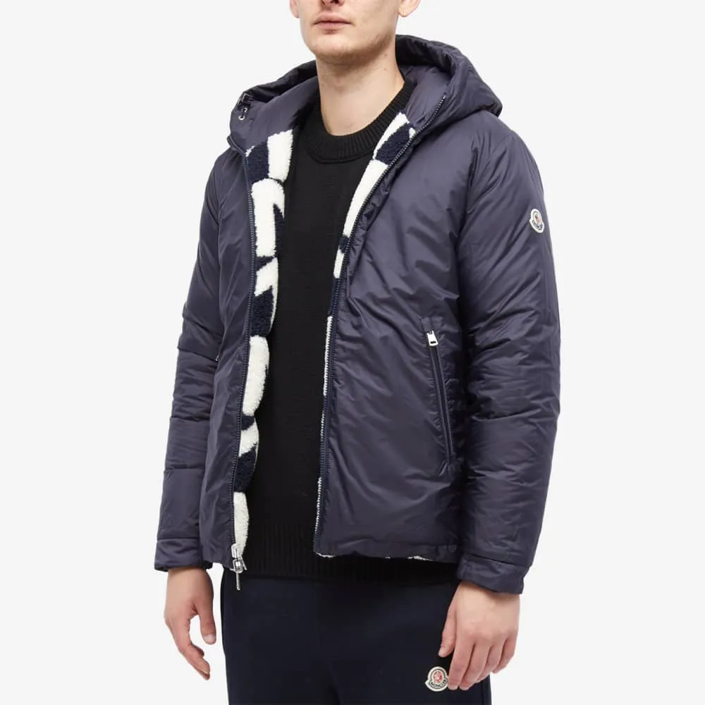 Moncler Mondego Padded Shearling Coat, Black