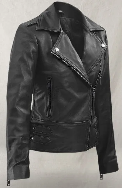 Natasha Romanoff Back Widow Motorcycle Leather Jacket