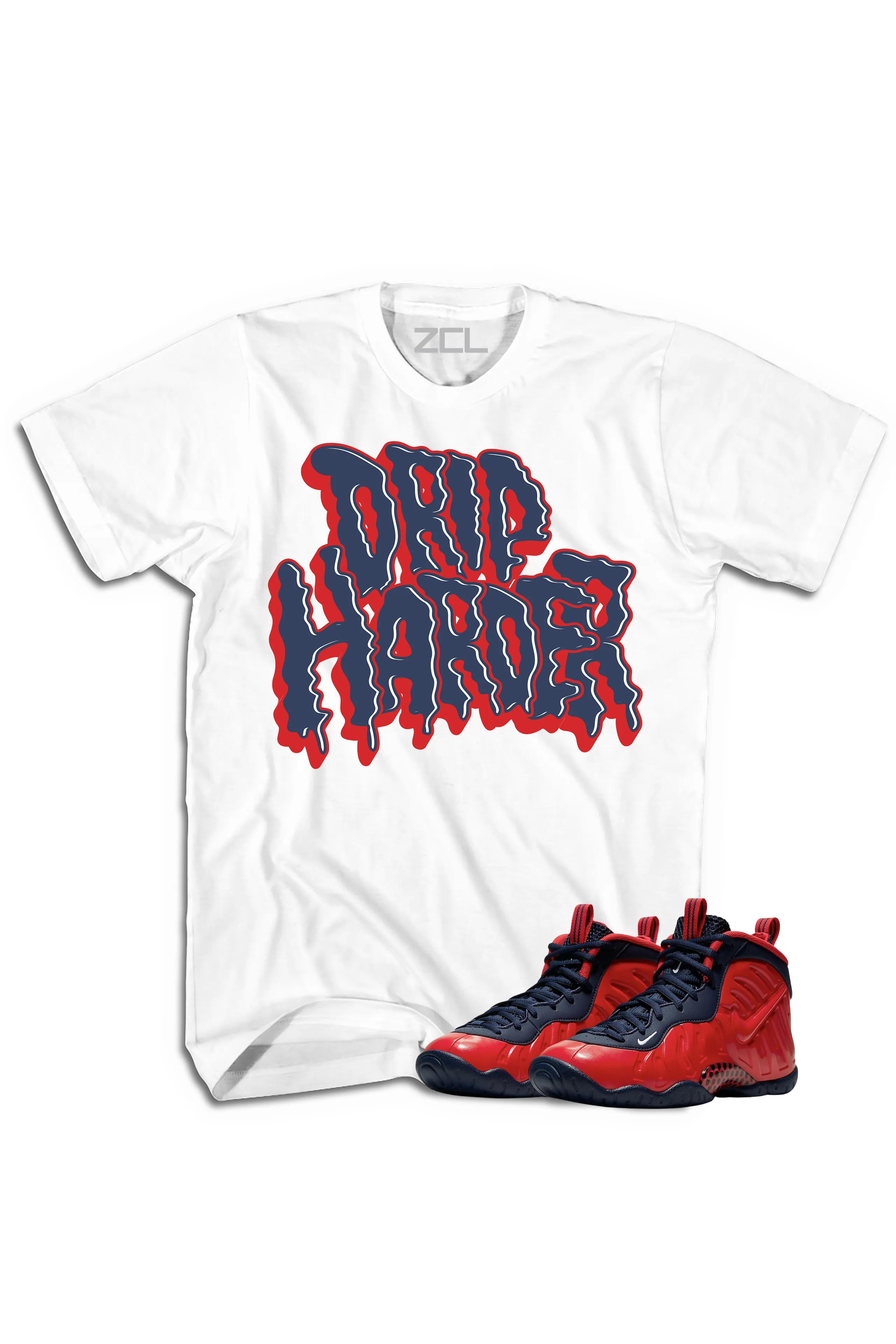 Nike Air Foamposite Pro USA "Drip Harder" Tee (Crimson)