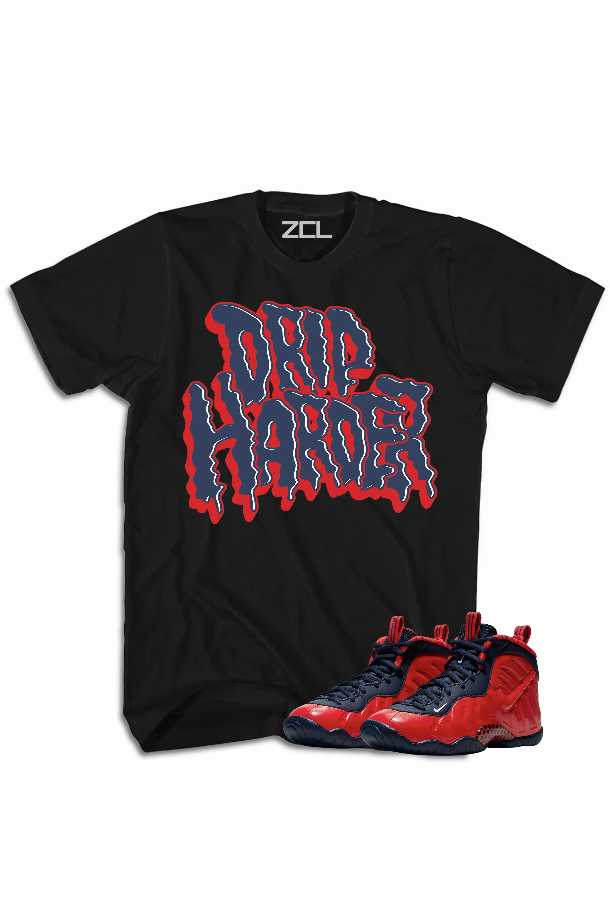 Nike Air Foamposite Pro USA "Drip Harder" Tee (Crimson)