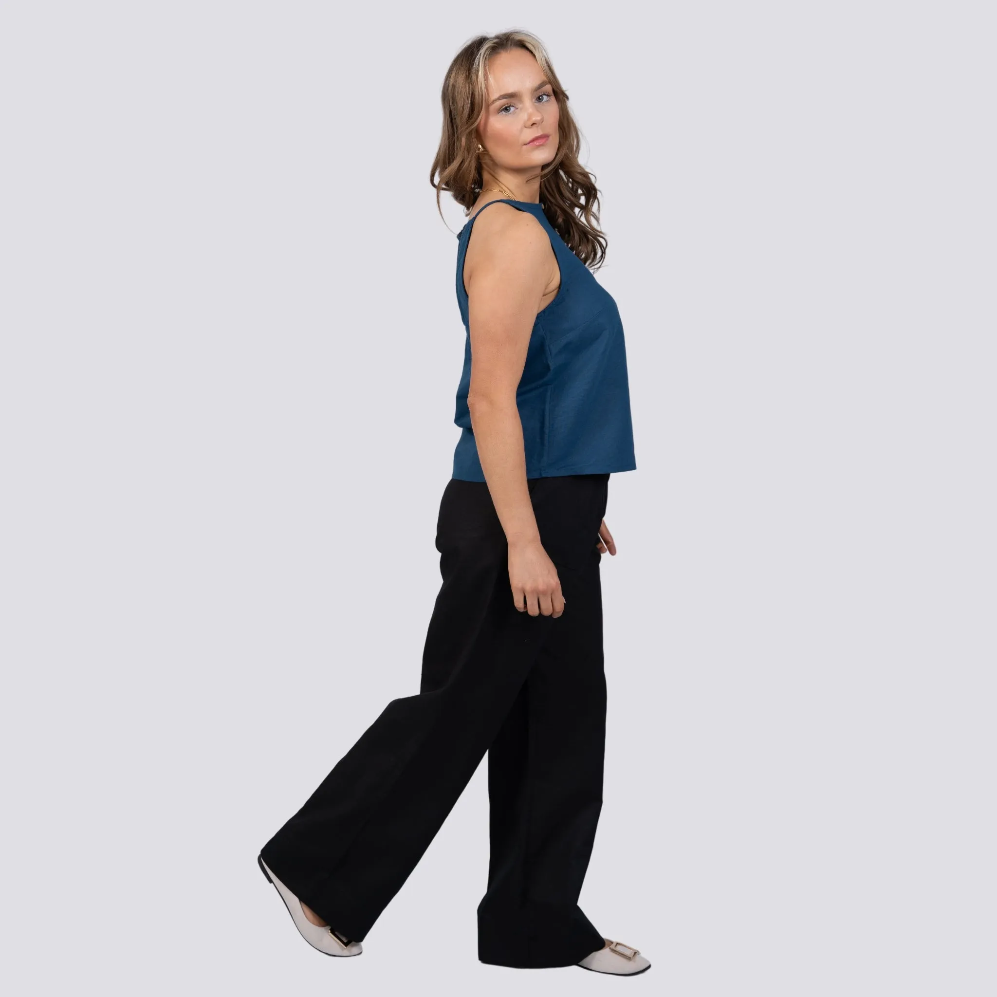 Noir Elegance Wide Leg Trousers | Sustainable Women’s Trousers | KAREE