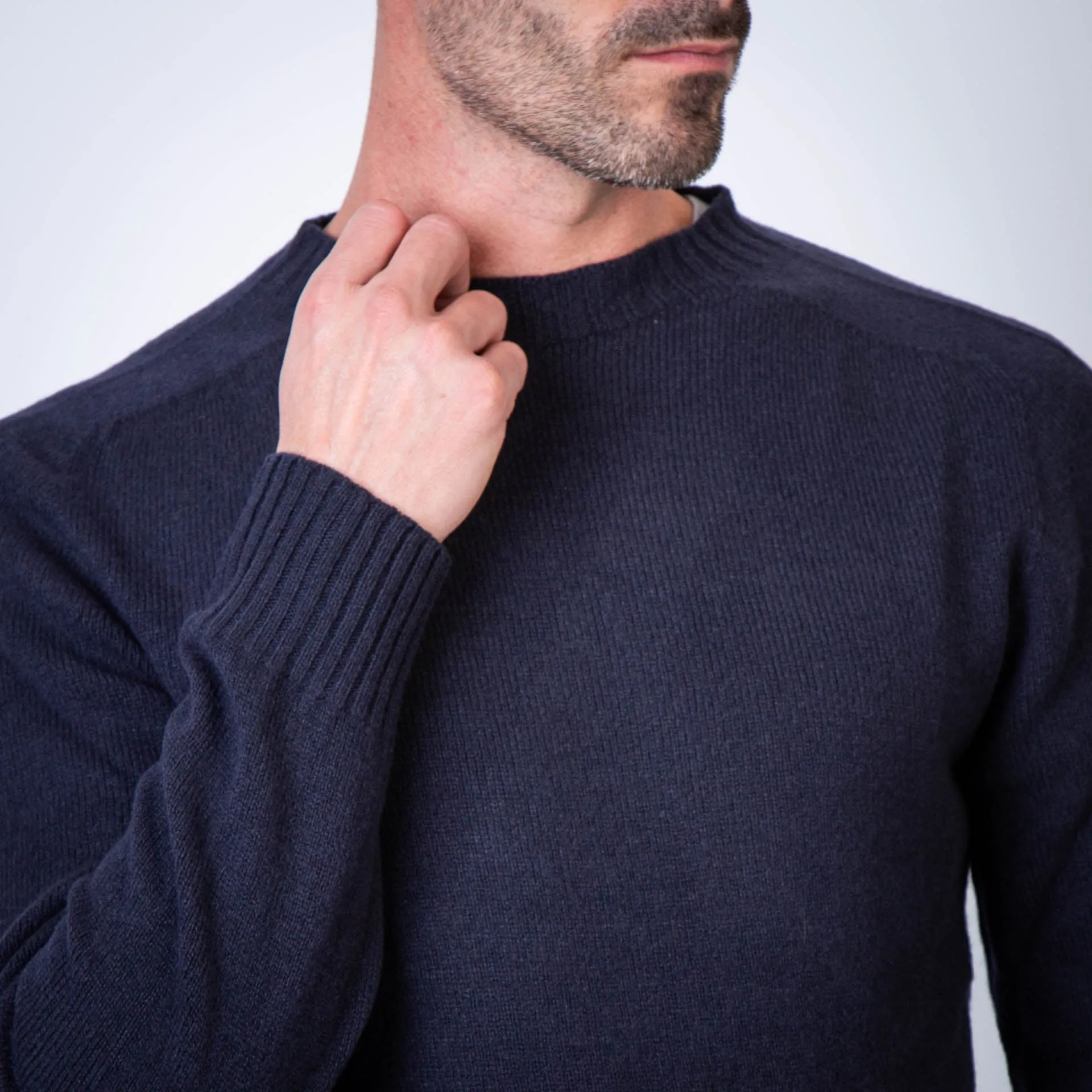 OFFICINE GENERALE SWEATER MKNT306 DARK NAVY BLUE