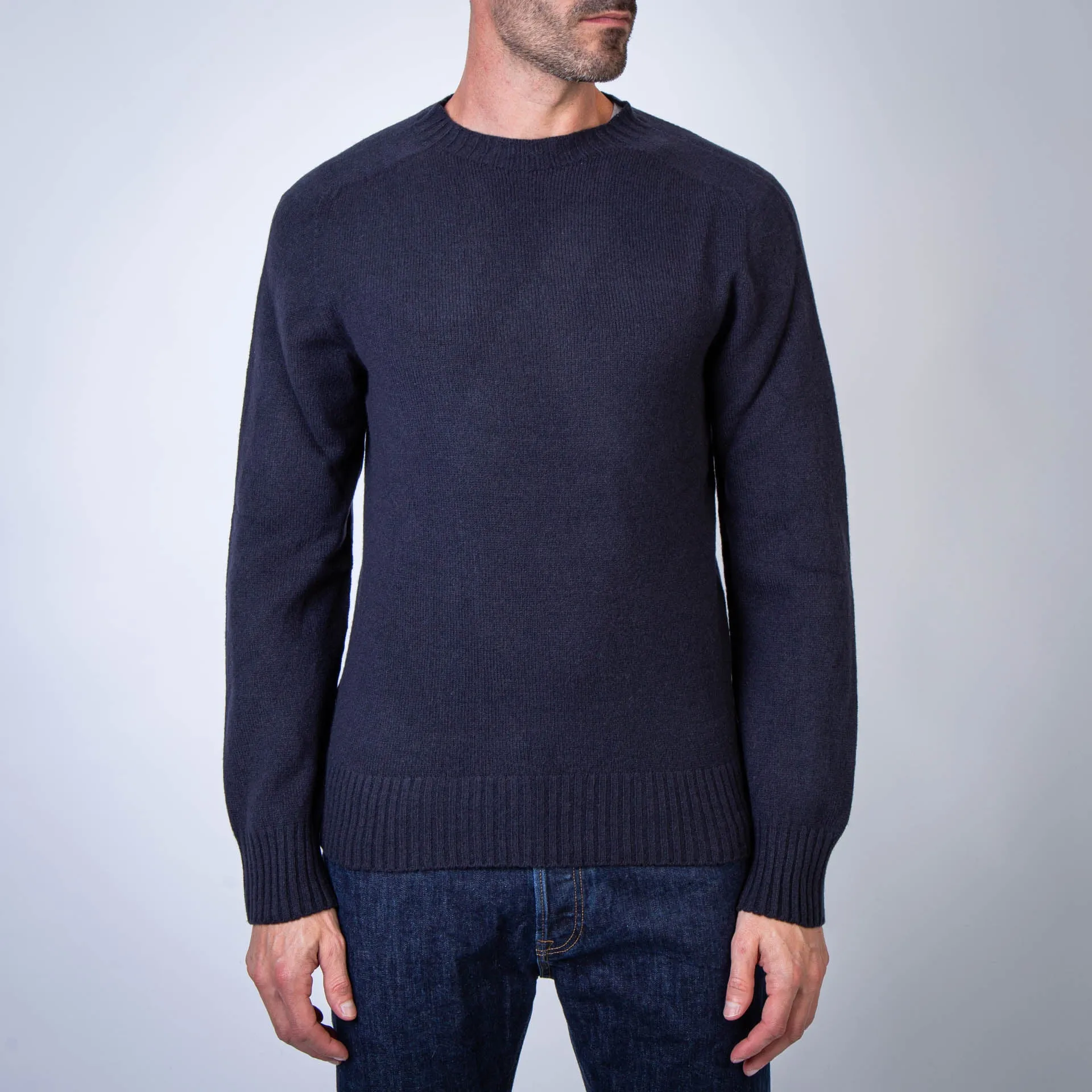 OFFICINE GENERALE SWEATER MKNT306 DARK NAVY BLUE