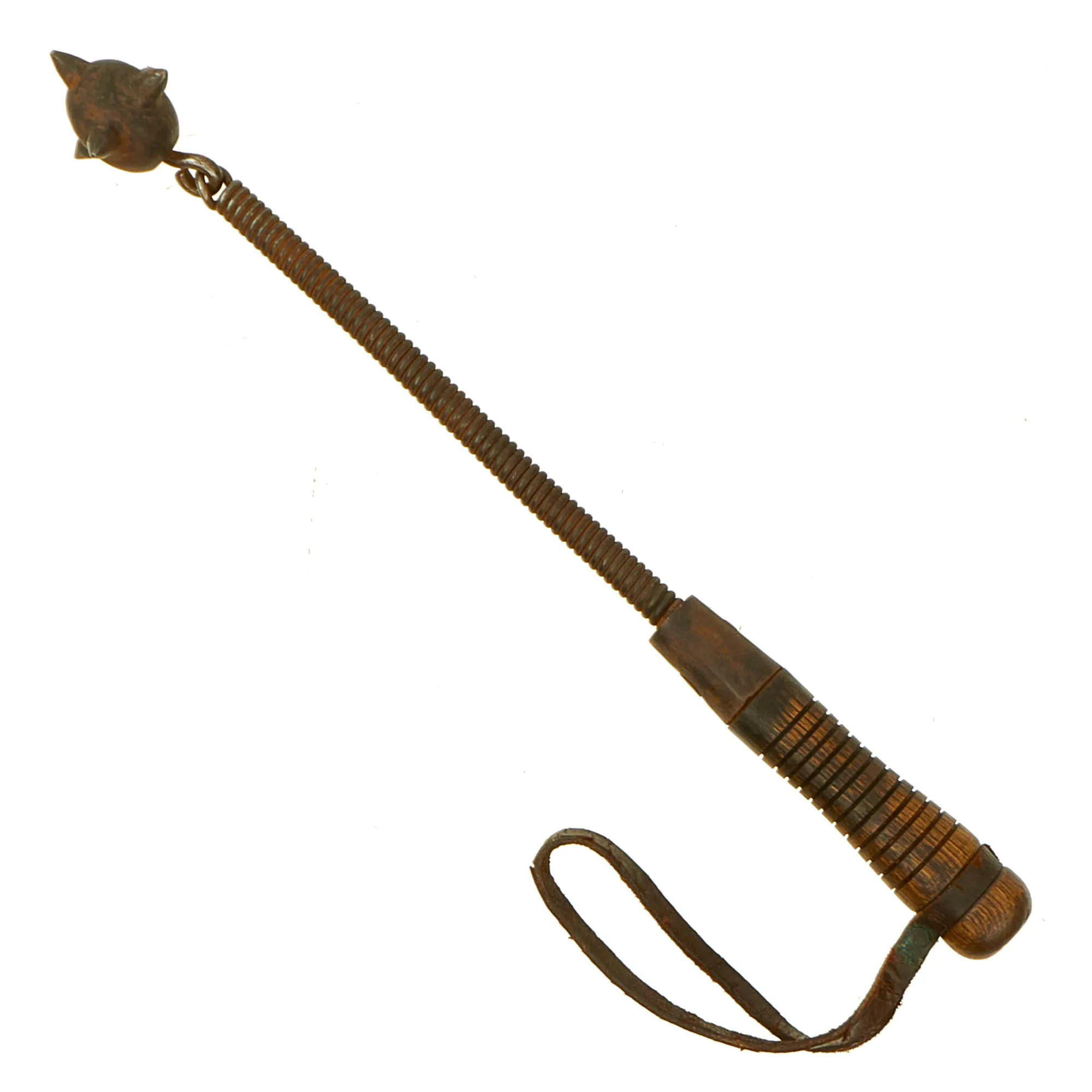 Original German WWI Spring Handle Trench Raiding Mace - Featured in Book At Arm's Length Volume 1