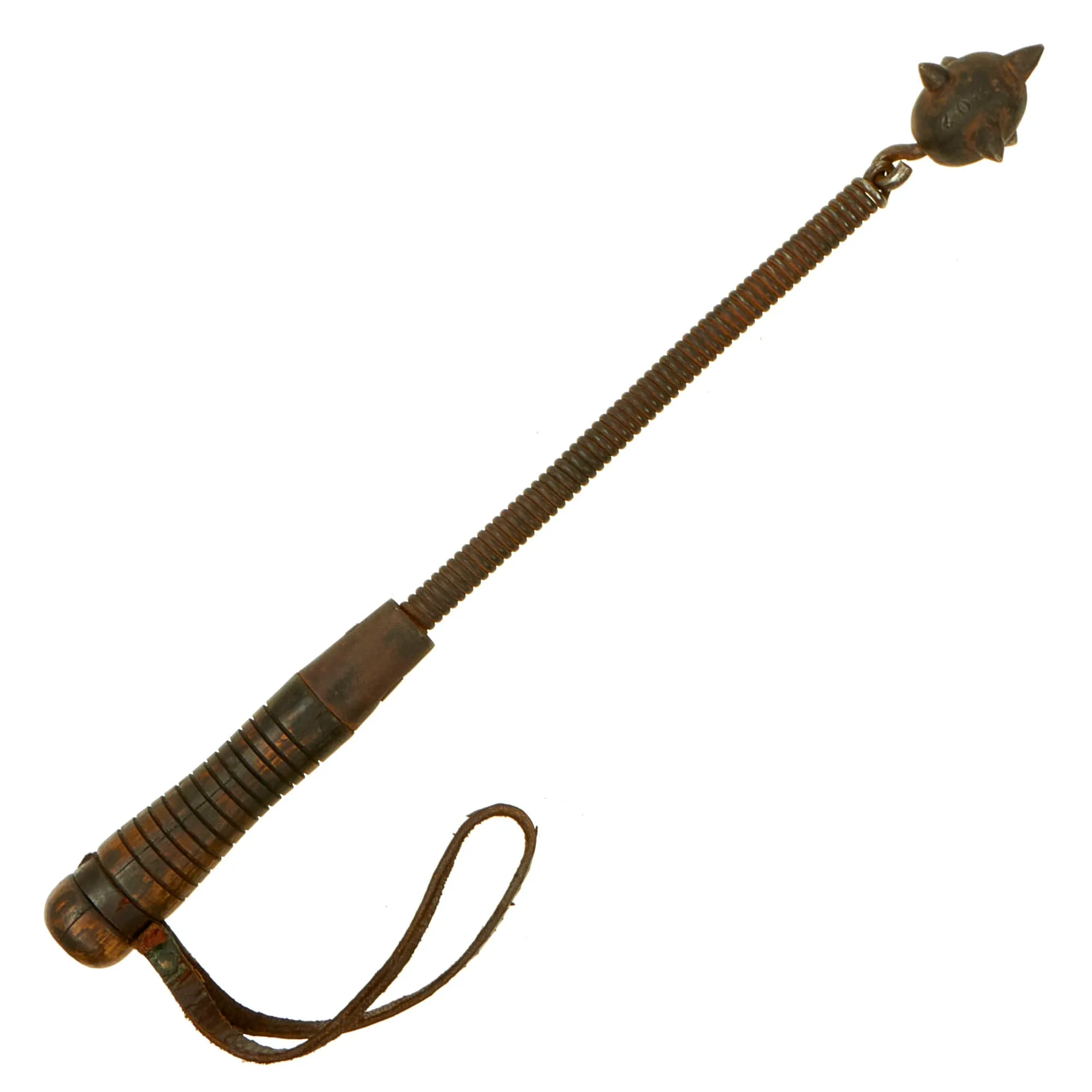 Original German WWI Spring Handle Trench Raiding Mace - Featured in Book At Arm's Length Volume 1